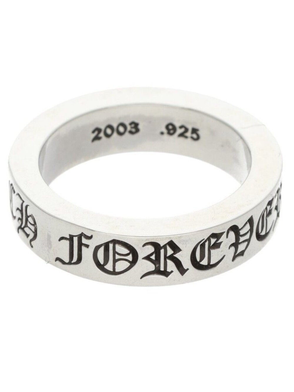 Chrome Hearts Spacer Forever Silver Ring - Gem